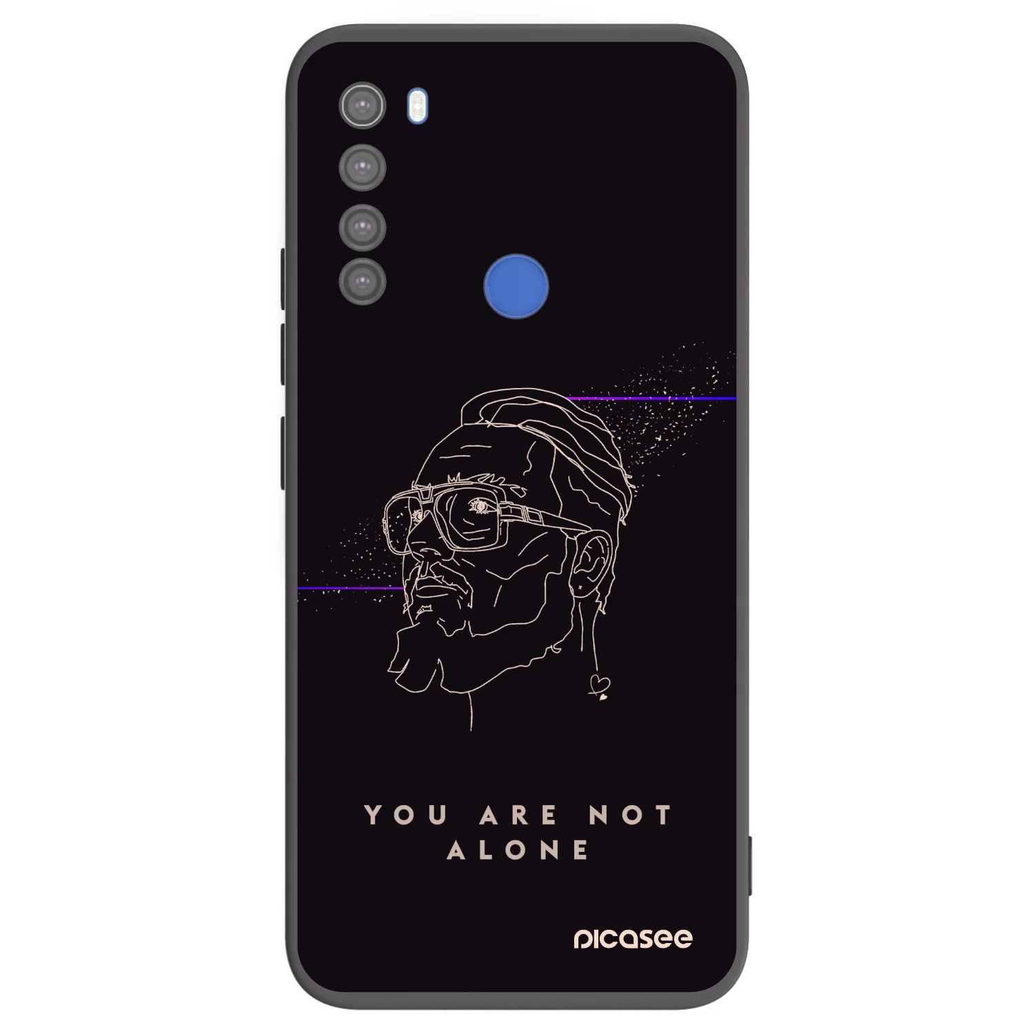 Picasee silikónový čierny obal pre Xiaomi Redmi Note 8T - You are not alone