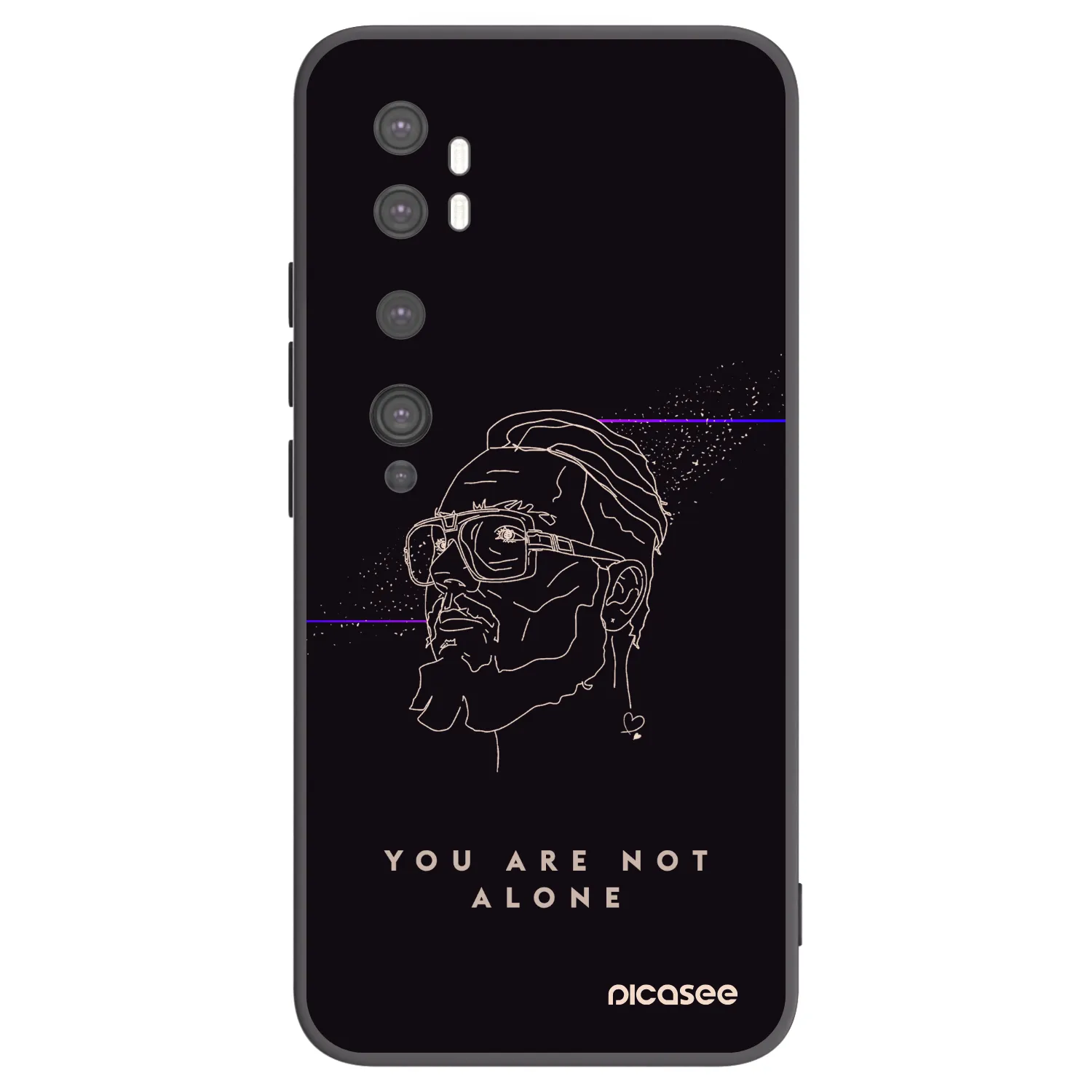 Picasee silikónový čierny obal pre Xiaomi Mi Note 10 (Pro) - You are not alone