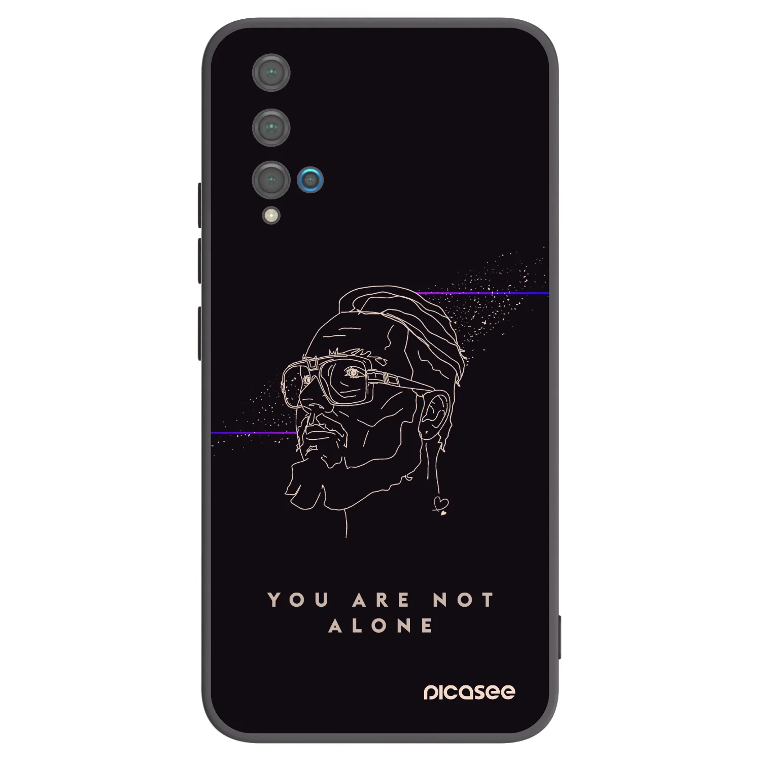 Picasee silikónový čierny obal pre Huawei Nova 5T - You are not alone