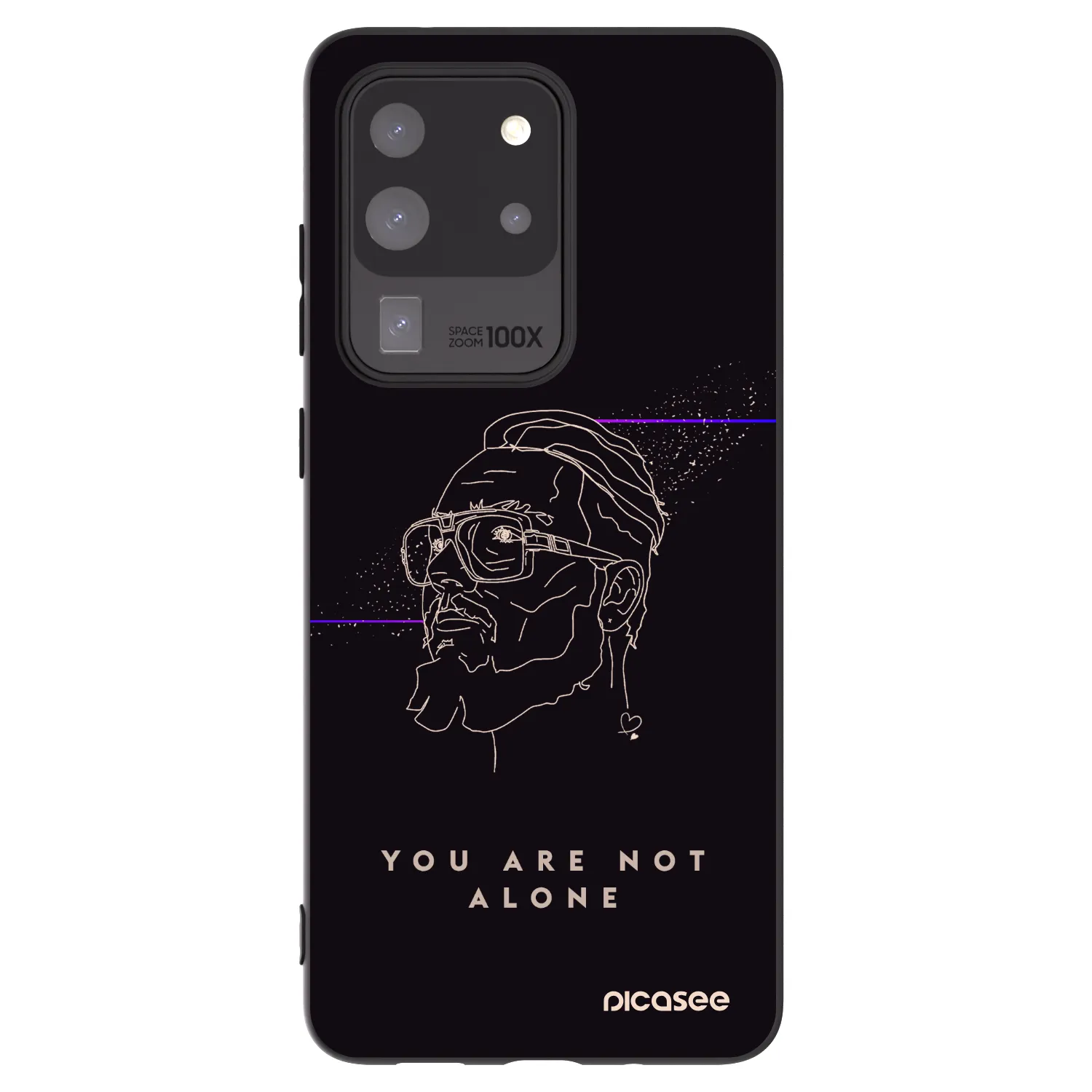 Picasee silikónový čierny obal pre Samsung Galaxy S20 Ultra 5G G988F - You are not alone