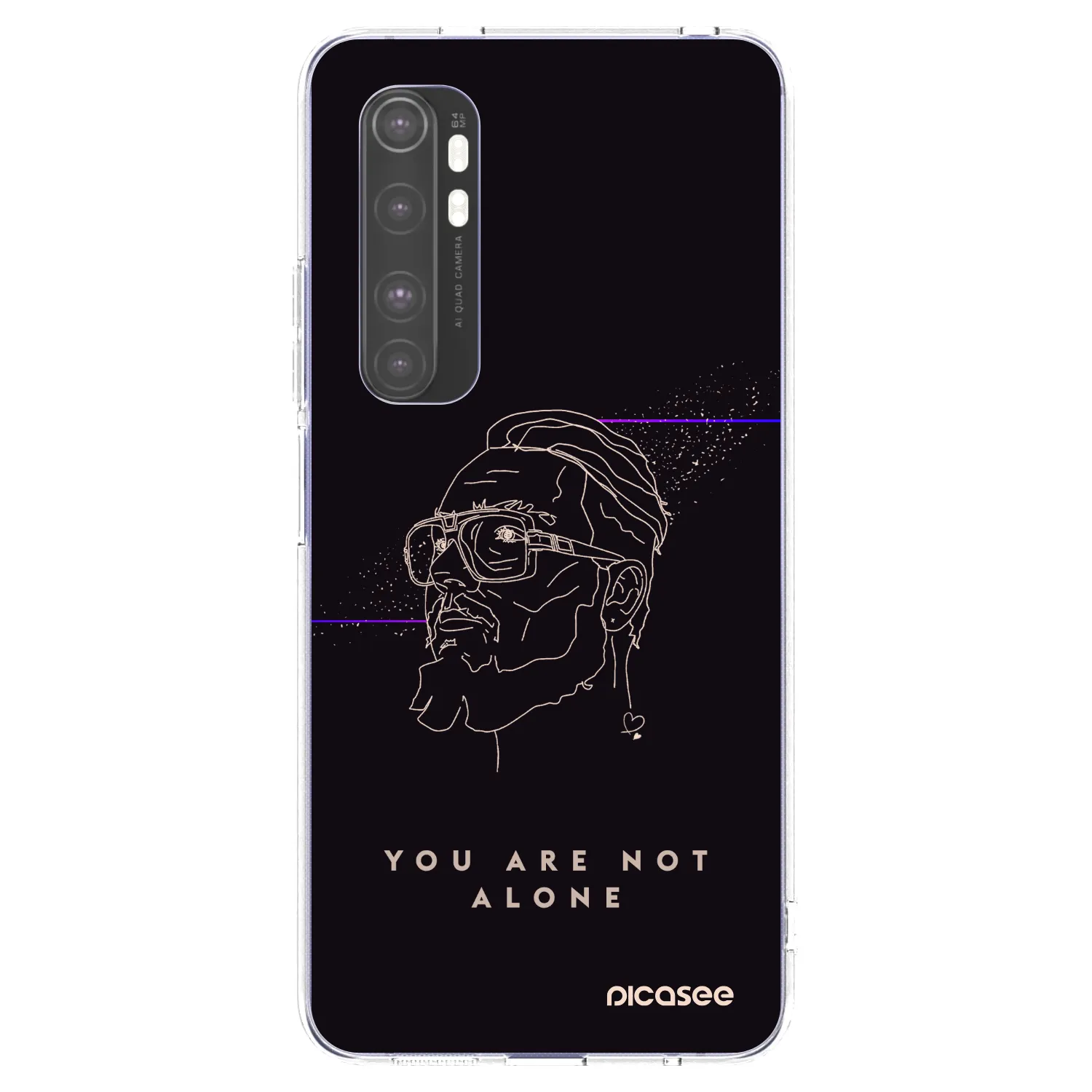 Picasee silikónový prehľadný obal pre Xiaomi Mi Note 10 Lite - You are not alone