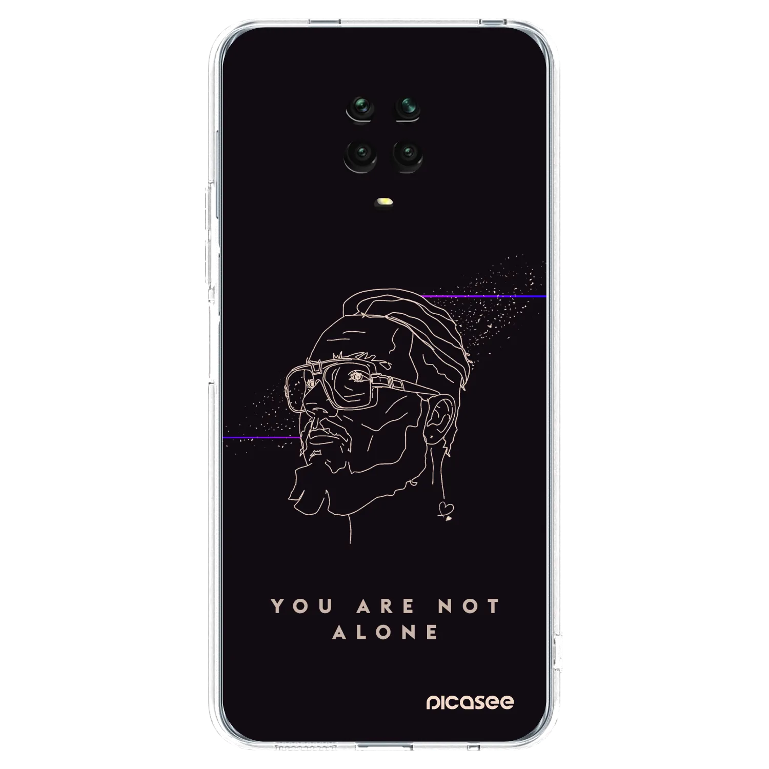 Picasee silikónový prehľadný obal pre Xiaomi Redmi Note 9S - You are not alone