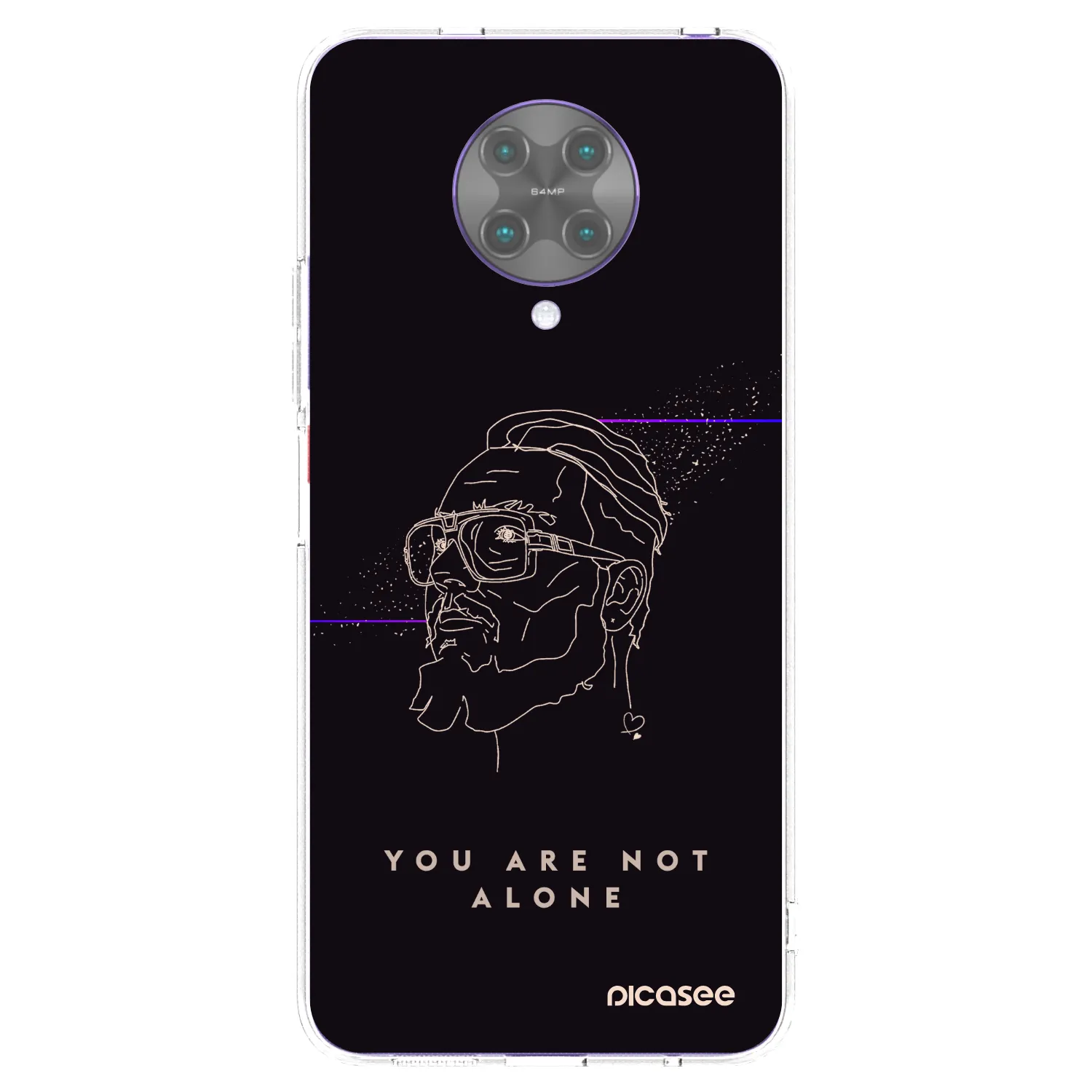 Silikónový prehľadný obal pre Xiaomi Poco F2 Pro - You are not alone