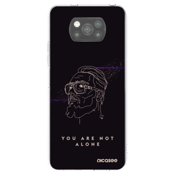 Picasee silikónový čierny obal pre Xiaomi Poco X3 - You are not alone