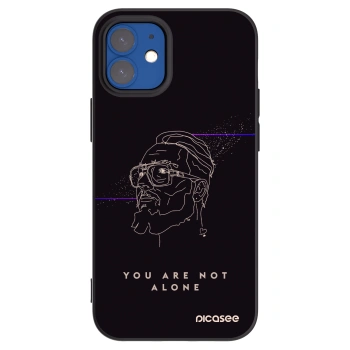 Picasee silikónový čierny obal pre Apple iPhone 12 mini - You are not alone