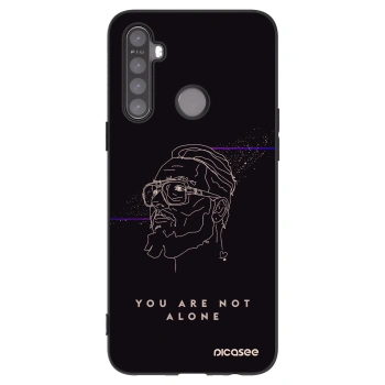 Picasee silikónový čierny obal pre Realme 6i - You are not alone
