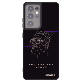 Picasee silikónový čierny obal pre Samsung Galaxy S21 Ultra 5G G998B - You are not alone