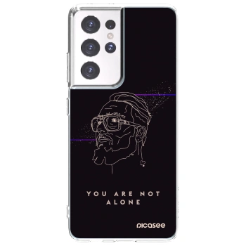 Picasee silikónový prehľadný obal pre Samsung Galaxy S21 Ultra 5G G998B - You are not alone