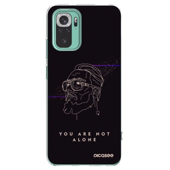 Picasee silikónový prehľadný obal pre Xiaomi Redmi Note 10 Pro - You are not alone