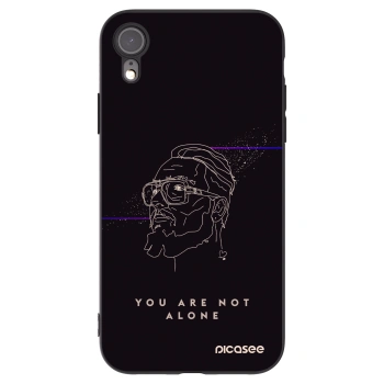 Picasee silikónový čierny obal pre Apple iPhone XR - You are not alone