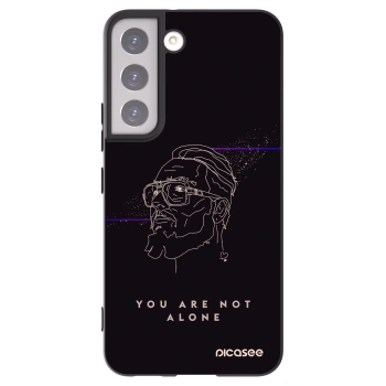 Picasee silikónový čierny obal pre Samsung Galaxy S22 5G - You are not alone