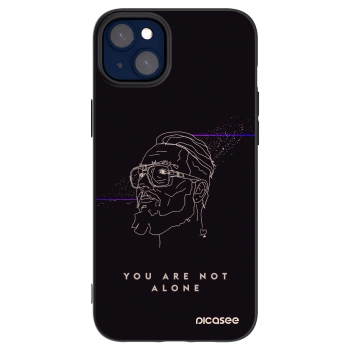 Picasee silikónový čierny obal pre Apple iPhone 14 Plus - You are not alone