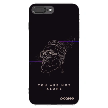 Picasee silikónový prehľadný obal pre Apple iPhone 8 Plus - You are not alone