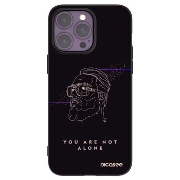 Picasee silikónový čierny obal pre Apple iPhone 14 Pro Max - You are not alone
