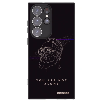 Picasee silikónový čierny obal pre Samsung Galaxy S23 Ultra 5G - You are not alone