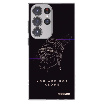 Picasee silikónový prehľadný obal pre Samsung Galaxy S23 Ultra 5G - You are not alone