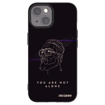 Picasee silikónový čierny obal pre Apple iPhone 15 - You are not alone