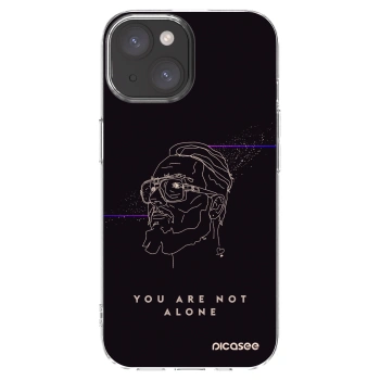 Picasee silikónový prehľadný obal pre Apple iPhone 15 - You are not alone