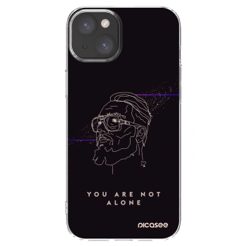 Picasee silikónový prehľadný obal pre Apple iPhone 15 Plus - You are not alone