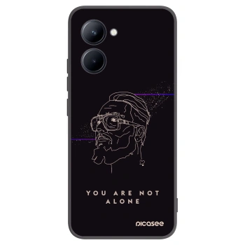 Picasee silikónový čierny obal pre Realme C33 (2023) - You are not alone