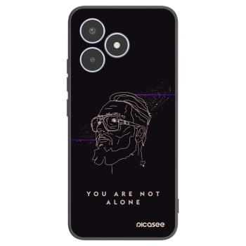 Picasee silikónový čierny obal pre Realme C53 - You are not alone