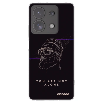 Picasee silikónový prehľadný obal pre Xiaomi Redmi Note 13 Pro 4G - You are not alone
