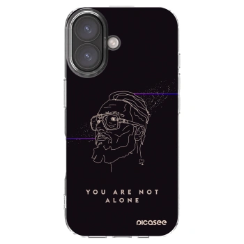 Picasee silikónový prehľadný obal pre Apple iPhone 16 - You are not alone
