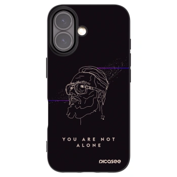 Picasee silikónový čierny obal pre Apple iPhone 16 - You are not alone