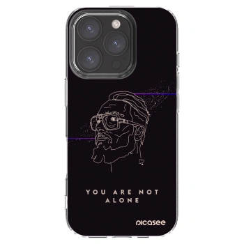 Picasee silikónový prehľadný obal pre Apple iPhone 16 Pro - You are not alone