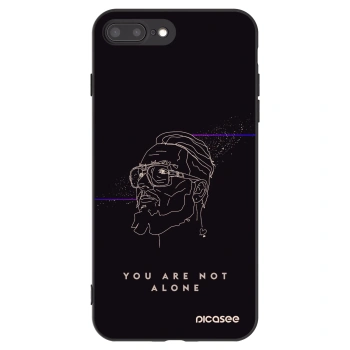 Picasee silikónový čierny obal pre Apple iPhone 7 Plus - You are not alone
