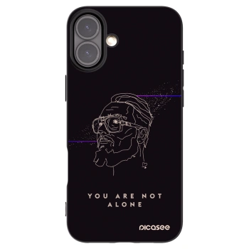 Picasee silikónový čierny obal pre Apple iPhone 16 Plus - You are not alone