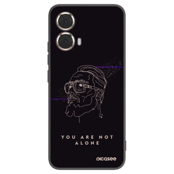 Picasee silikónový čierny obal pre Motorola Moto G85 - You are not alone