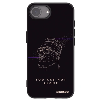 Picasee silikónový čierny obal pre Apple iPhone 16e - You are not alone
