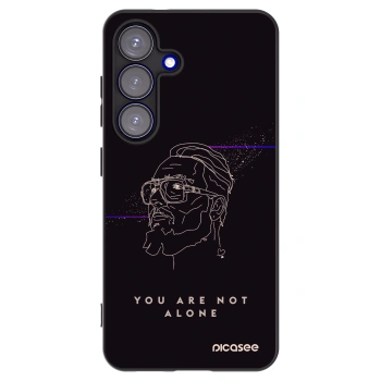 Picasee silikónový čierny obal pre Samsung Galaxy S25 5G - You are not alone
