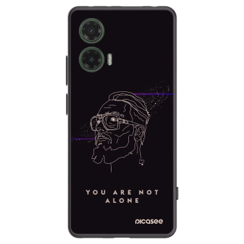 Picasee silikónový čierny obal pre Motorola Moto G35 5G - You are not alone