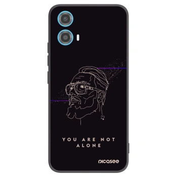 Picasee silikónový čierny obal pre Motorola Moto G34 5G - You are not alone
