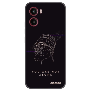 Picasee silikónový čierny obal pre Motorola Moto G05 - You are not alone