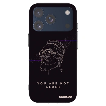 Picasee silikónový prehľadný obal pre Apple iPhone 17 Pro - You are not alone
