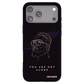 Picasee silikónový čierny obal pre Apple iPhone 17 Pro Max - You are not alone