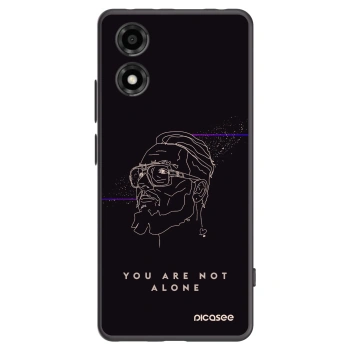 Picasee silikónový čierny obal pre Motorola Moto E14 - You are not alone