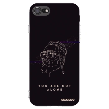 Picasee silikónový prehľadný obal pre Apple iPhone 8 - You are not alone