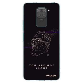 Picasee silikónový čierny obal pre Xiaomi Redmi Note 9 - You are not alone