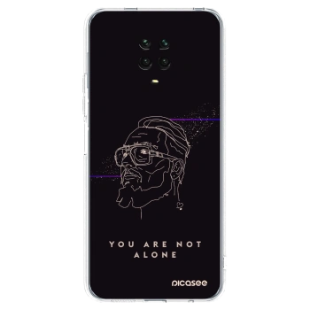 Picasee silikónový prehľadný obal pre Xiaomi Redmi Note 9S - You are not alone