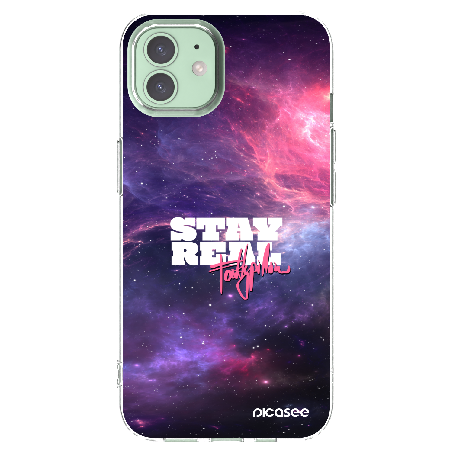 Picasee silikónový prehľadný obal pre Apple iPhone 12 - Stay Real