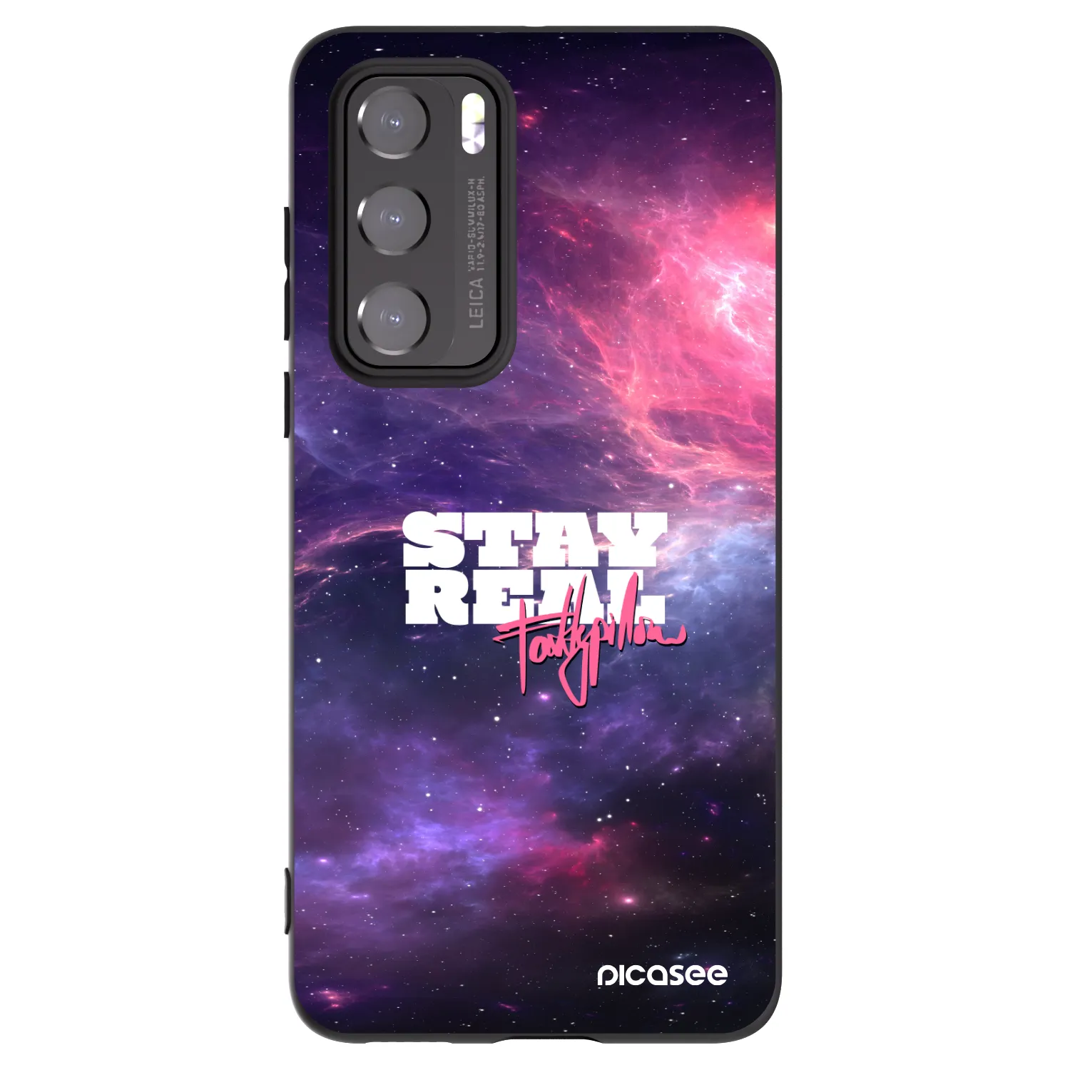 Picasee silikónový čierny obal pre Huawei P40 - Stay Real
