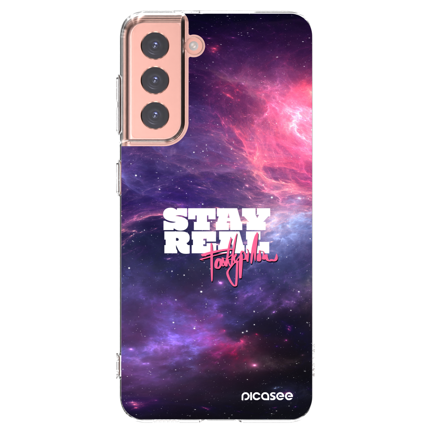 Silikónový prehľadný obal pre Samsung Galaxy S21 5G G991B - Stay Real