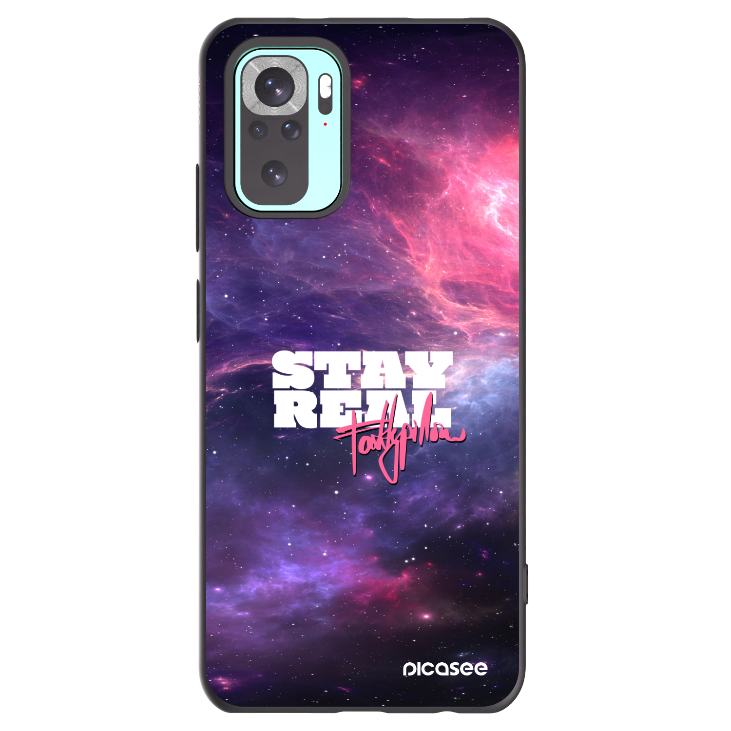 Picasee silikónový čierny obal pre Xiaomi Redmi Note 10 Pro - Stay Real