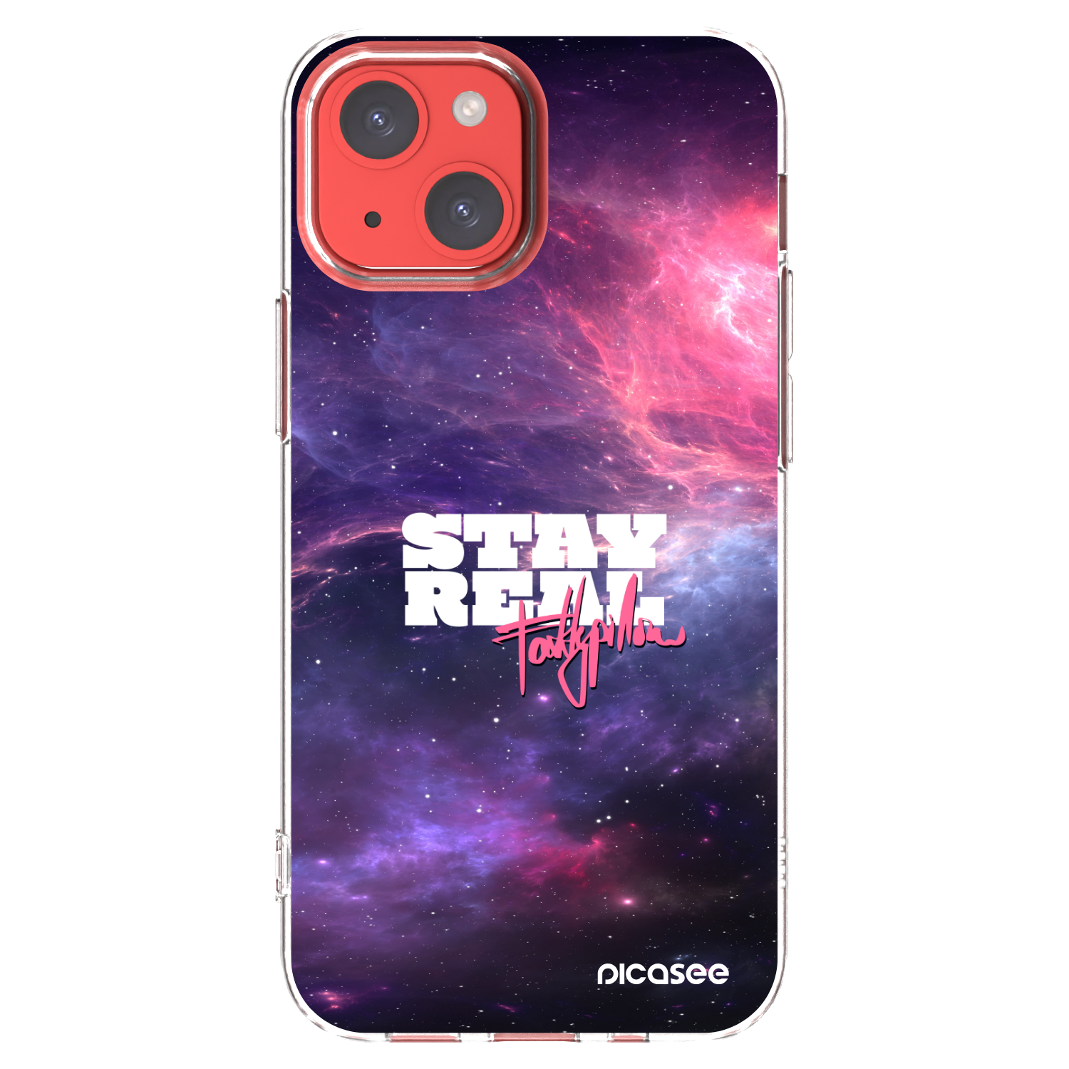 Picasee silikónový prehľadný obal pre Apple iPhone 13 mini - Stay Real