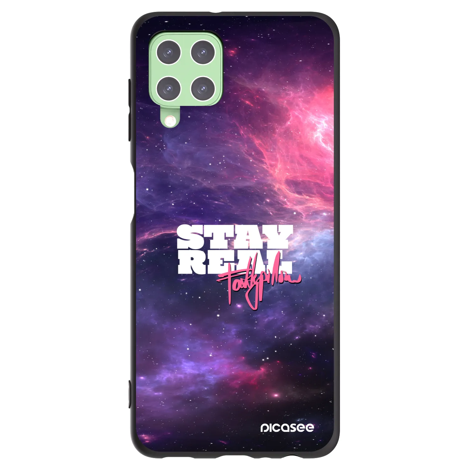 Picasee silikónový čierny obal pre Samsung Galaxy A22 A225F 4G - Stay Real