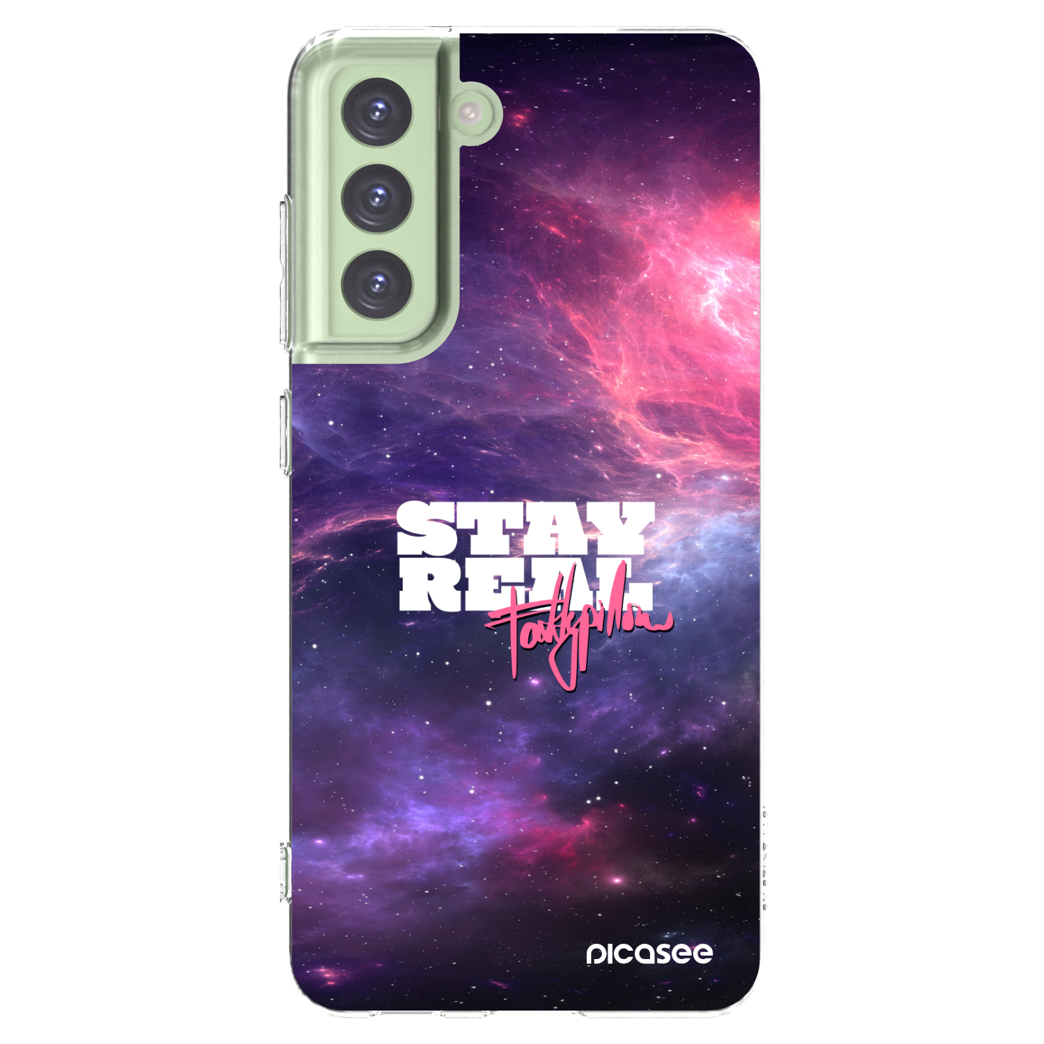 Picasee silikónový prehľadný obal pre Samsung Galaxy S21 FE 5G - Stay Real